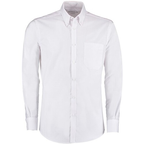 Kustom Kit Men`s Slim Fit Workwear Oxford Shirt Long Sleeve (White, 45/46 (18))