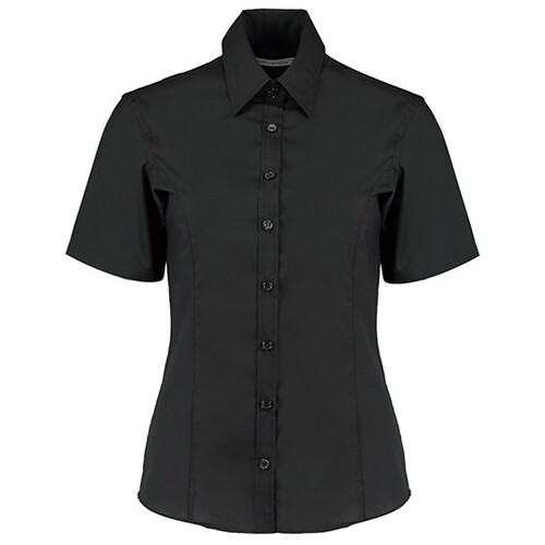 Kustom Kit Women´s Tailored Fit Business Shirt Short Sleeve (Black, 32 (XXS/6))