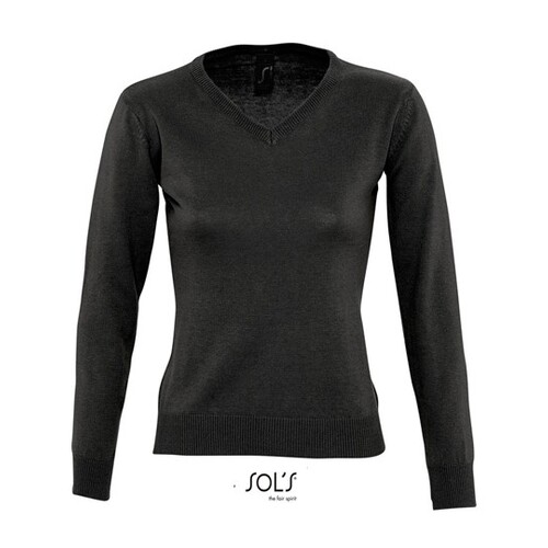 SOL´S Women´s V-Neck Sweater Galaxy (Black, XS)
