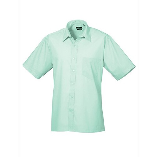 Premier Workwear Men´s Poplin Short Sleeve Shirt (Aqua, 37 (14H))