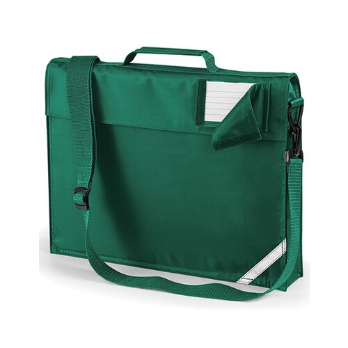 Quadra Junior Book Bag With Strap (Bottle Green, 37 x 30 x 6 cm)