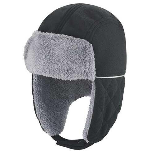 Result Winter Essentials Ocean Trapper Hat (Black, Grey, S/M)