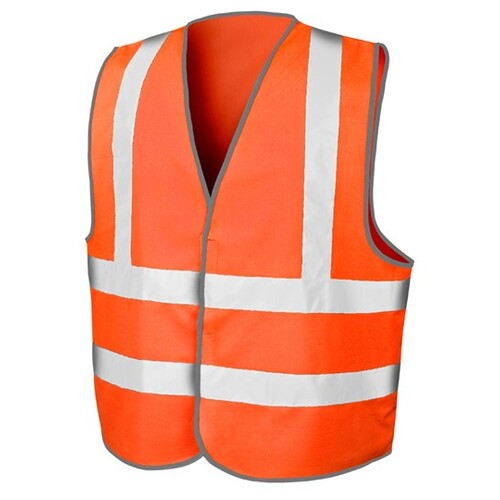 Result Safe-Guard High Vis Motorway Vest (Fluorescent Orange, S/M)