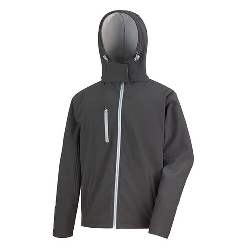 Result Core Men´s TX Performance Hooded Soft Jacket (Black, Grey, S)