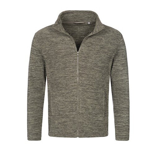 Melange fleece jacket