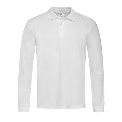 Stedman® Long Sleeve Polo (White, XXL)