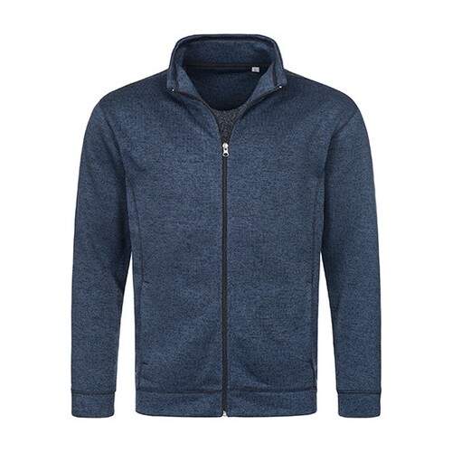 Stedman® Knit Fleece Jacket (Marina Blue Melange, XXL)