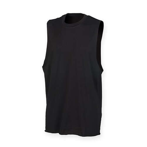 Men`s High Neck Slash Armhole Vest