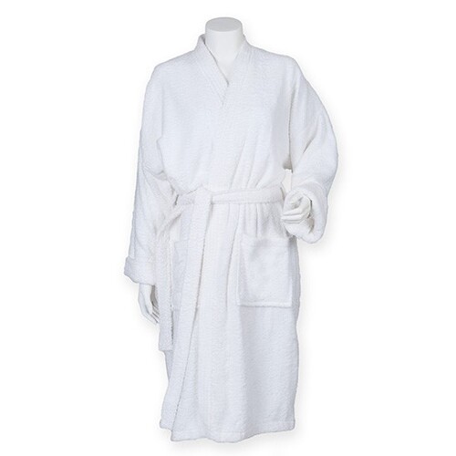Towel City Kimono Robe (White, S/M)