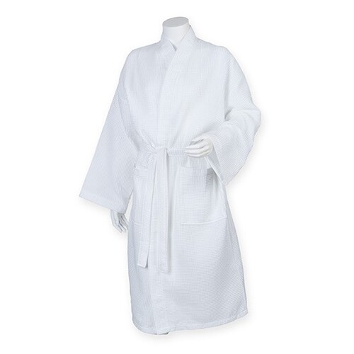 Towel City Waffle Robe (White, S/M)