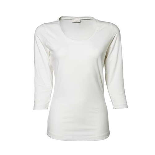 Tee Jays Women´s Stretch 3/4 Sleeve Tee (White, 3XL)