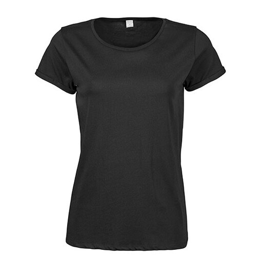 Tee Jays Women´s Roll-Up Tee (Black, S)