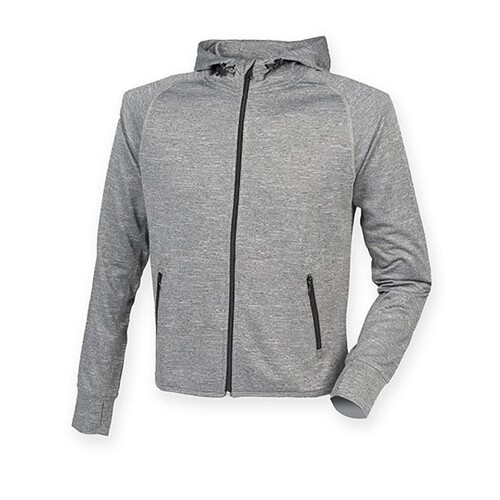 Tombo Men´s Hoodie With Reflective Tape (Grey Marl, XXL)