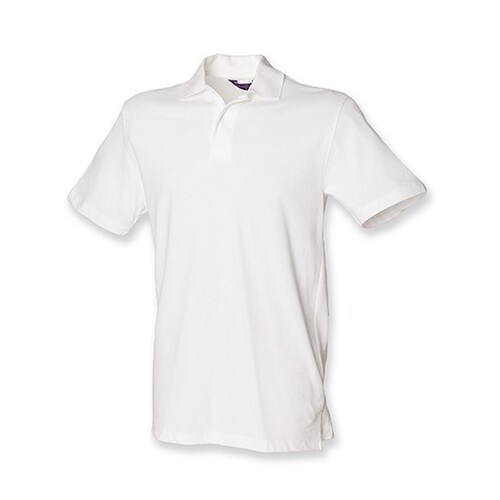 Henbury Men´s Stretch Piqué Polo Shirt (White, XL)