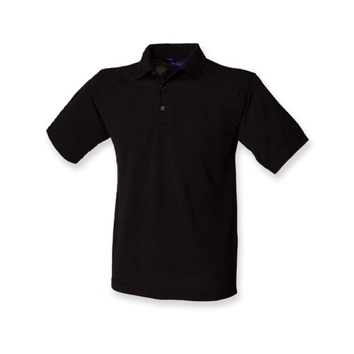 Henbury Men´s 65/35 Classic Piqué Polo Shirt (Black, S)