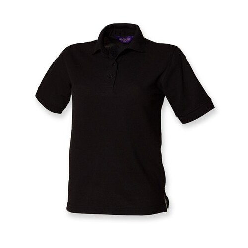 Henbury Ladies´ 65/35 Classic Piqué Polo Shirt (Black, XS)