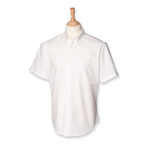 Henbury Men´s Classic Short Sleeved Oxford Shirt (White, 4XL (54))
