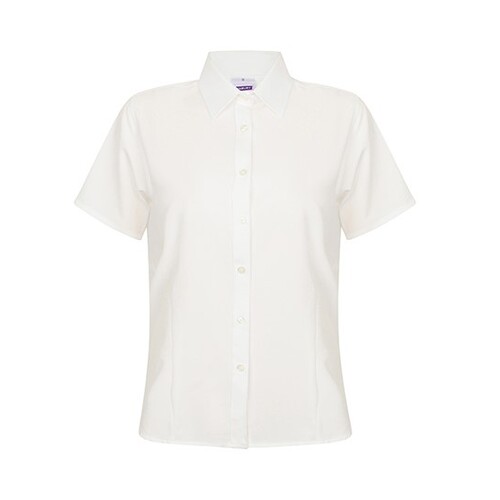 Henbury Ladies´ Wicking Short Sleeve Shirt (White, 3XL)
