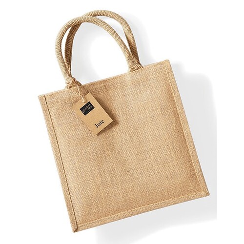 Westford Mill Jute Midi Shopper (Natural, 30 x 30 x 19 cm)