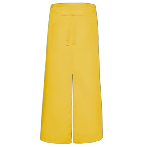 Link Kitchen Wear Bistro Apron With Split And Front Pocket (Yellow, 100 x 100 cm)