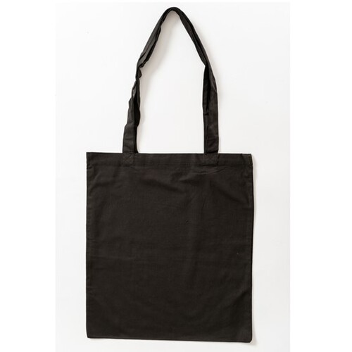 Printwear Cotton Bag Colored Long Handles (Black, ca. 38 x 42 cm)