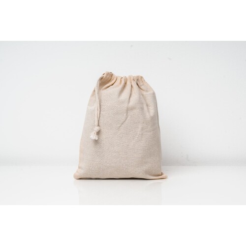 Printwear Midi Cotton Stuff Bag (Natural, approx. 17 x 20 cm)
