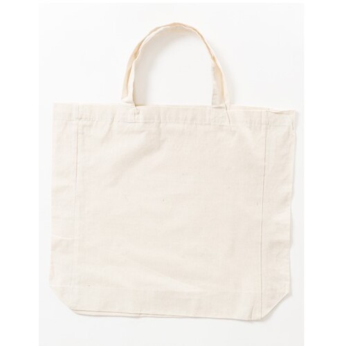 Cotton bag with side gusset