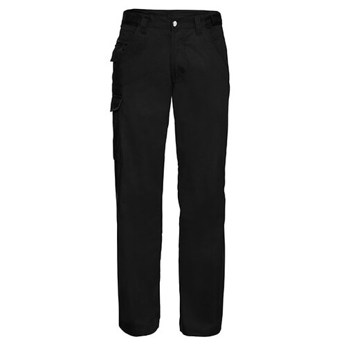 Russell Workwear Polycotton Twill Trousers (Black, 28/32)
