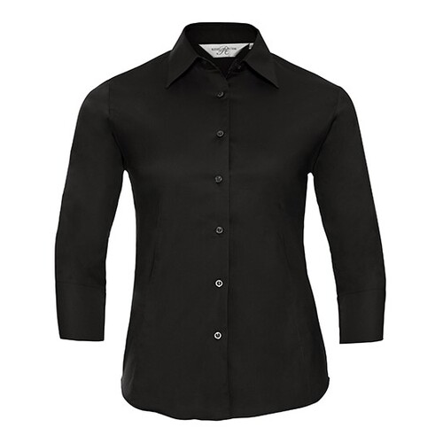 Ladies` 3/4 Sleeve Fitted Stretch Shirt