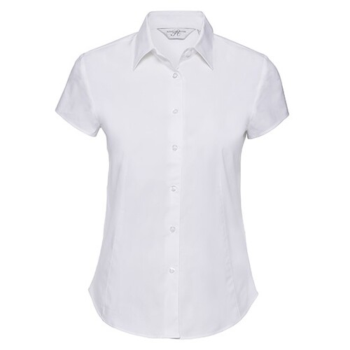 Ladies` Short Sleeve Fitted Stretch Shirt