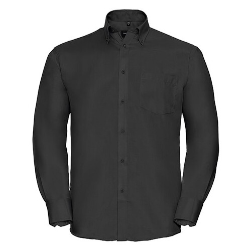Russell Collection Men´s Long Sleeve Classic Ultimate Non-Iron Shirt (Black, S (37/38))