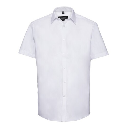 Men`s Short Sleeve Tailored Herringbone Shirt