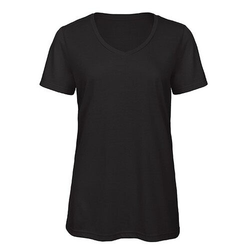 B&C BE INSPIRED Women´s V-Neck Triblend T-Shirt (Black, XS)