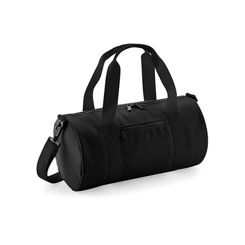 BagBase Mini Barrel Bag (Black, Black, 40 x 20 x 20 cm)