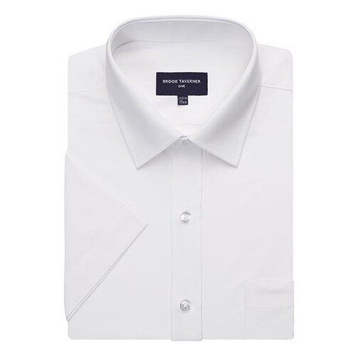 Brook Taverner Vesta Short Sleeve Shirt (White, 22 (55))