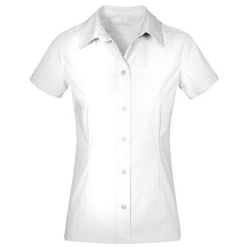 Promodoro Women´s Poplin Shirt Short Sleeve (White, S)