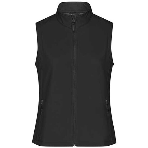 James&Nicholson Ladies´ Promo Softshell Vest (Black, Black, S)