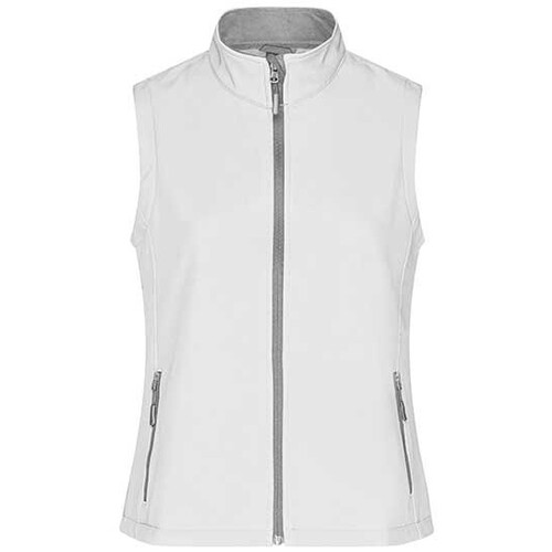 James&Nicholson Ladies´ Promo Softshell Vest (White, White, XXL)