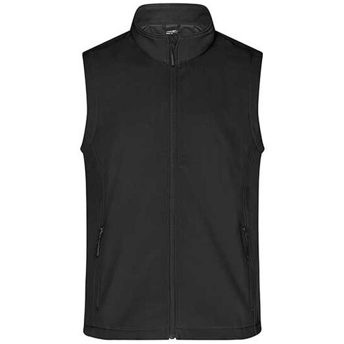 James&Nicholson Men´s Promo Softshell Vest (Black, Black, S)
