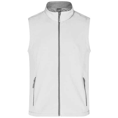 James&Nicholson Men´s Promo Softshell Vest (White, White, 3XL)