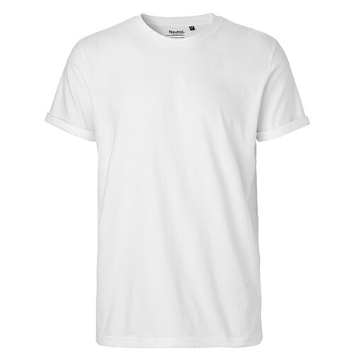 Neutral Men´s Roll Up Sleeve T-Shirt (White, 3XL)
