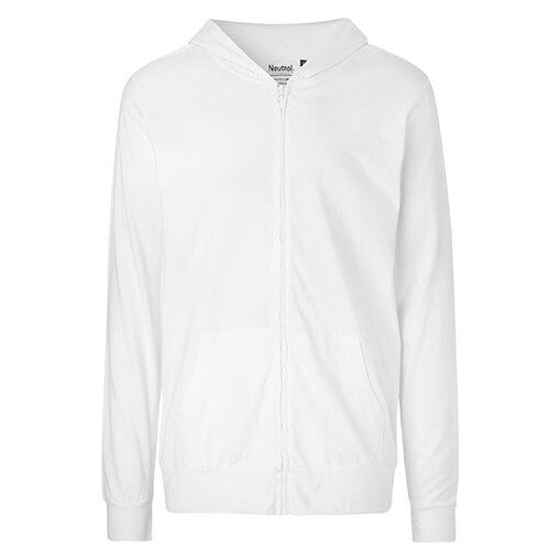 Neutral Unisex Jersey Hoodie With Zip (White, 3XL)