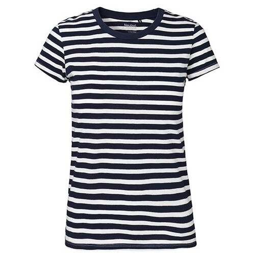 Neutral Ladies´ Fit T-Shirt (White - Navy (Striped), XXL)