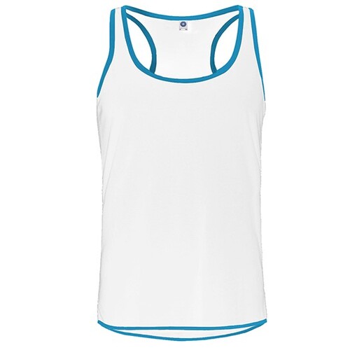 Starworld Men´s Contrast Sports Vest (White, Atoll, XXL)