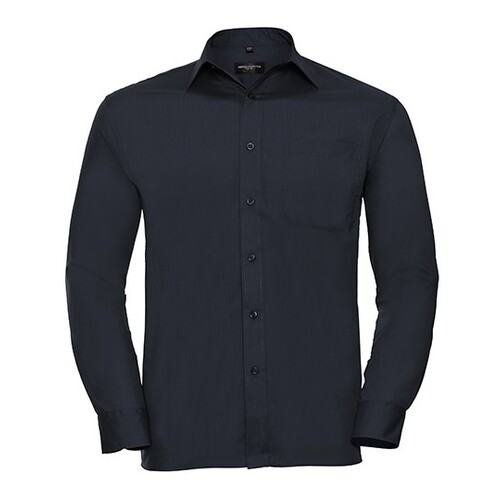 Men`s Long Sleeve Classic Polycotton Poplin Shirt