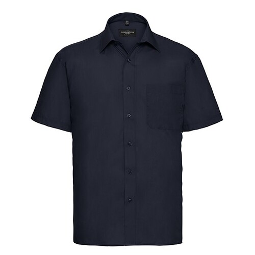 Russell Collection Men´s Short Sleeve Classic Polycotton Poplin Shirt (French Navy, 4XL (49/50))