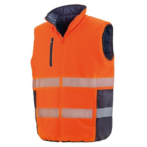 Gilet de sécurité réversible rembourré souple et rembourré