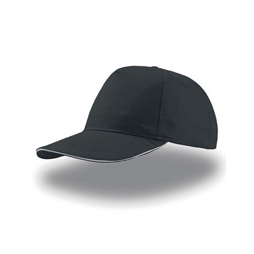 Atlantis Headwear Start Five Sandwich Cap (Black, White, One Size)