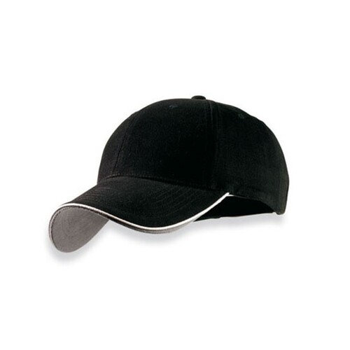 Atlantis Headwear Pilot Piping Sandwich Cap (Black, White, Grey, One Size)