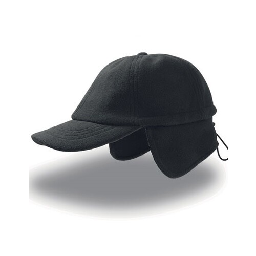 Atlantis Headwear Snow Flap Stopper Cap (Black, One Size)